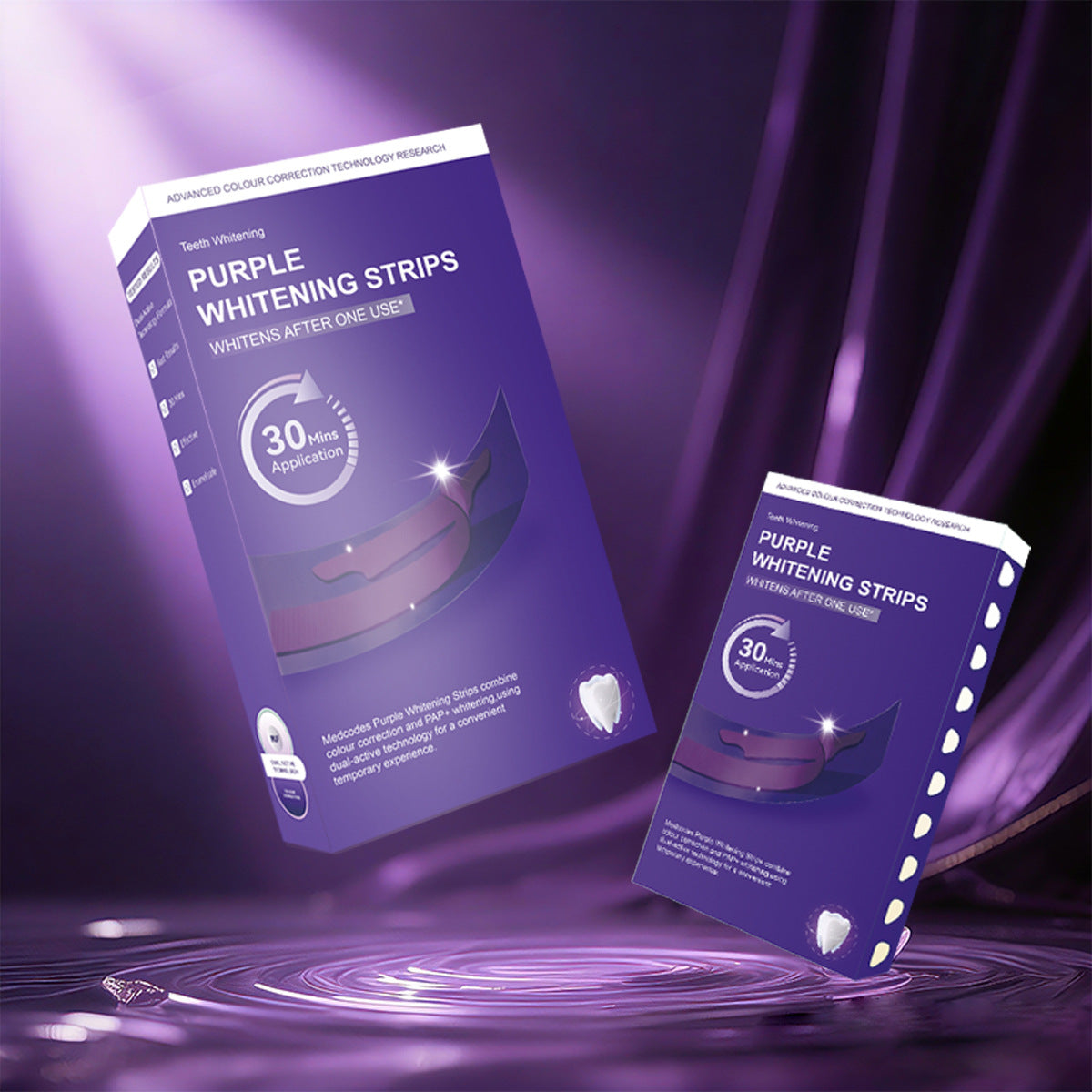 Purple Dry Teeth Whitening Strips
