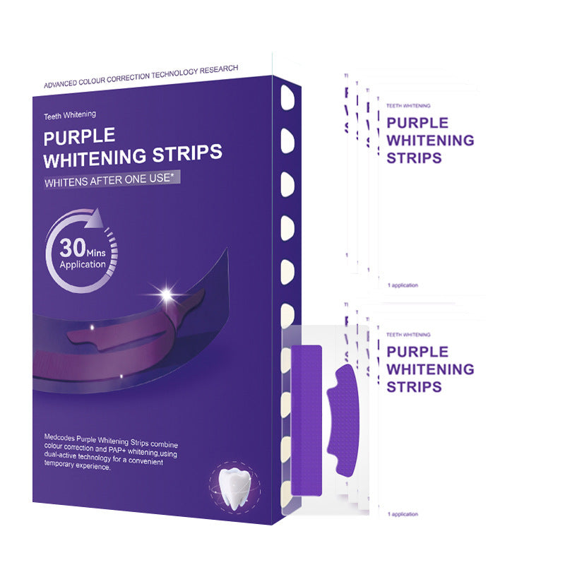 Purple Dry Teeth Whitening Strips